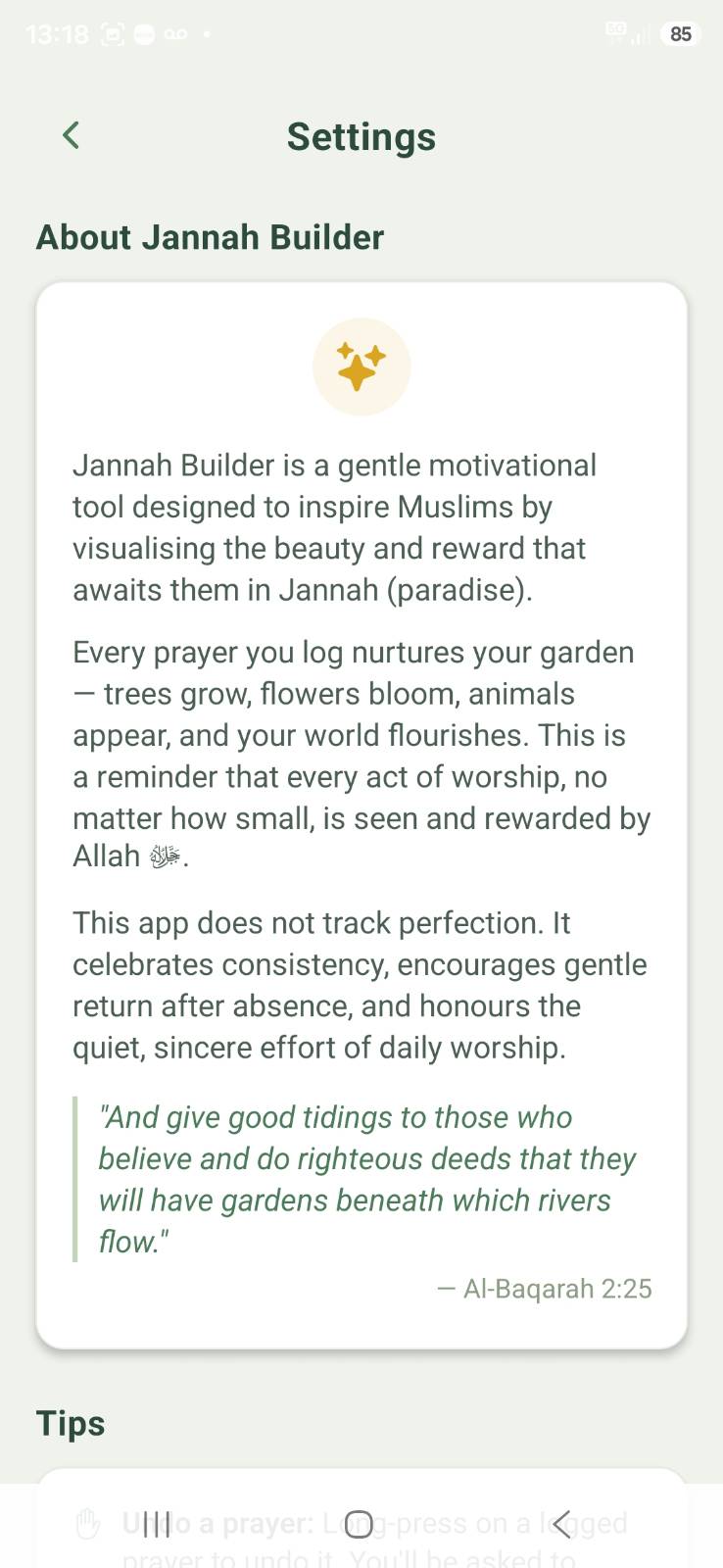 Jannah Builder settings screen